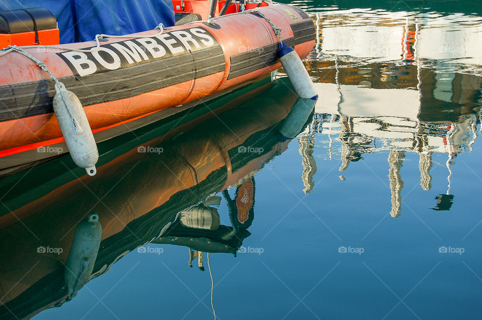 Firefighters transportation on water