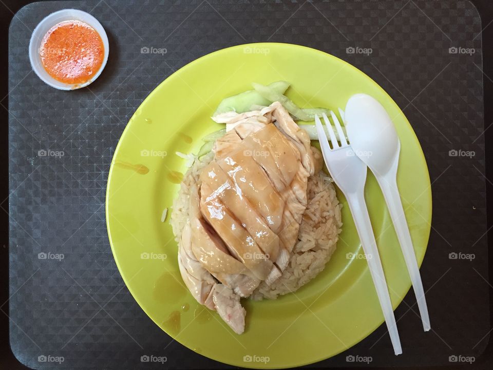 Hawker stall in Singapore: Tian Tian Hainanese Chicken Rice