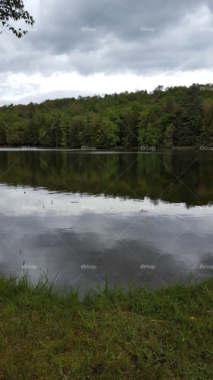 reflection. lake. peaceful