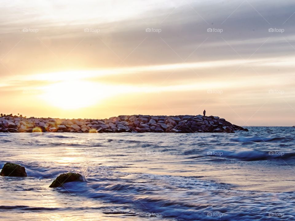 long exposure sunset