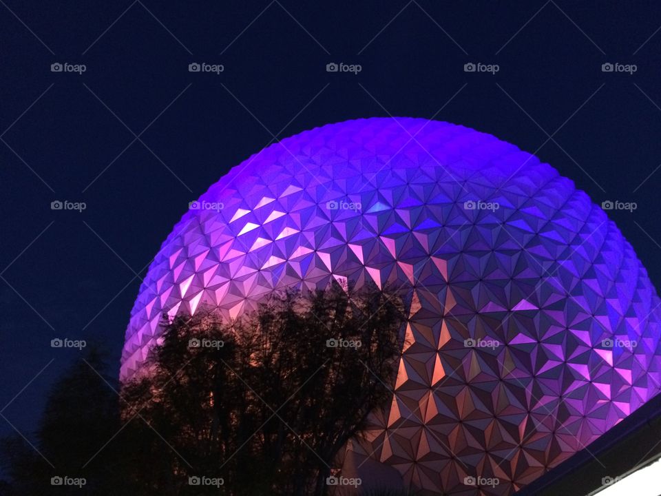 Disney Epcot at night