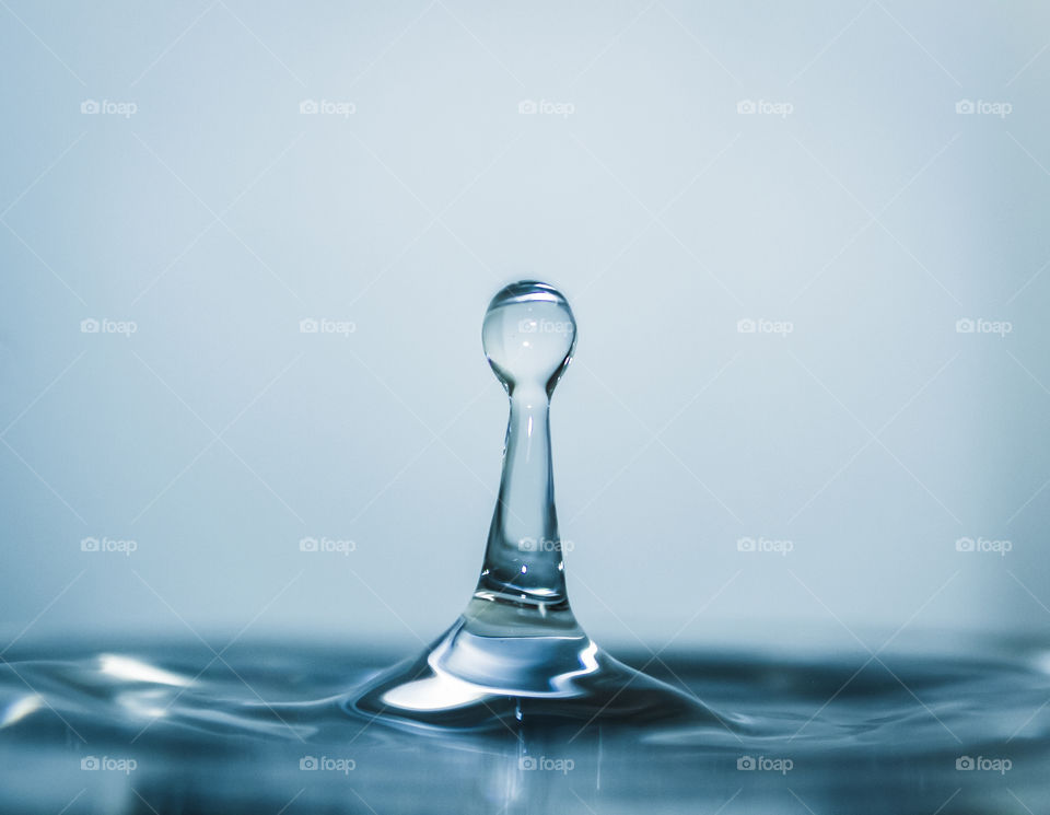 water drop with macro photography
