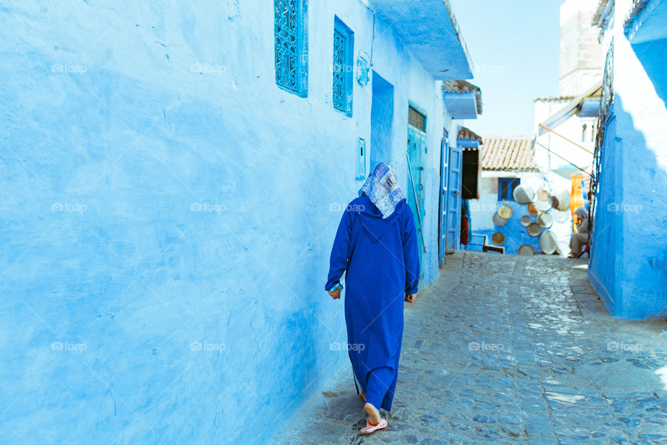 Blue city in Morocco