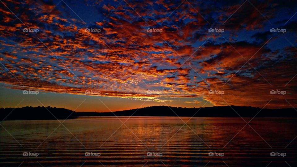 Sunset view of sky and clouds