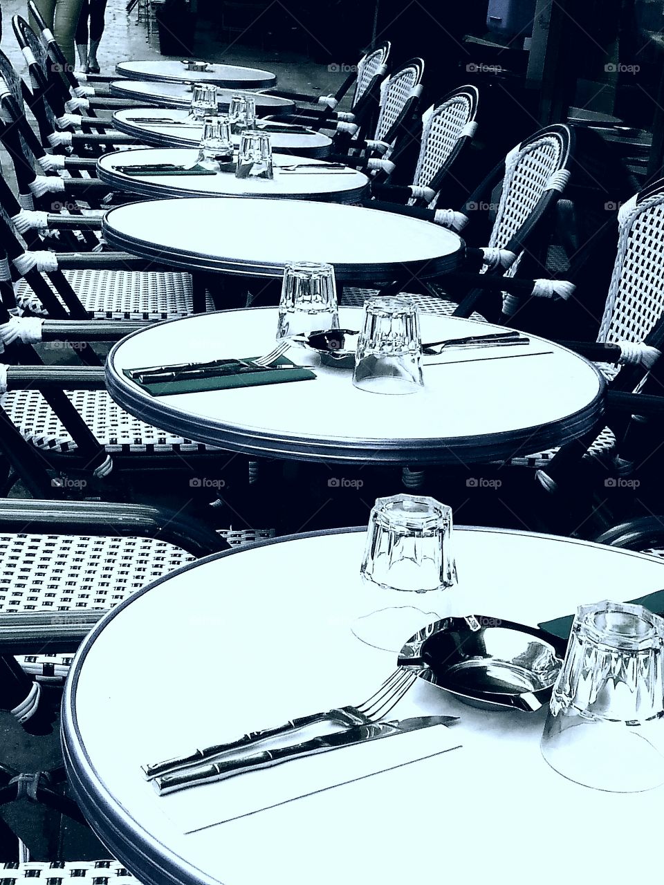 Paris cafe tables