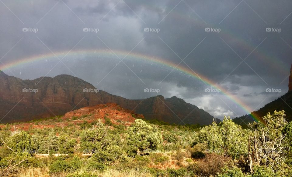 Double rainbow in the desert!