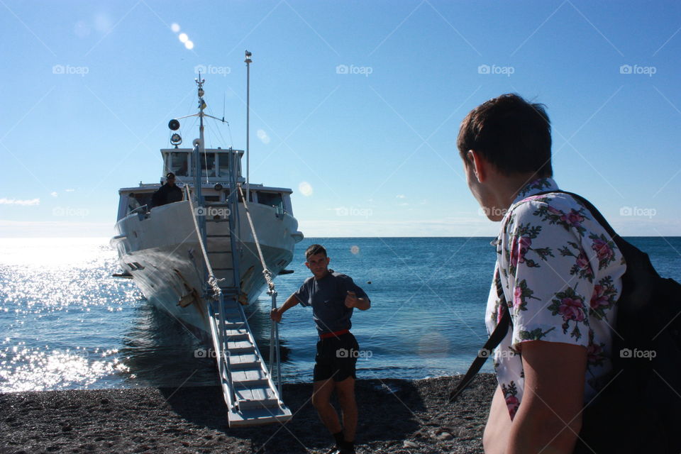 Ferry inviting to the trip 