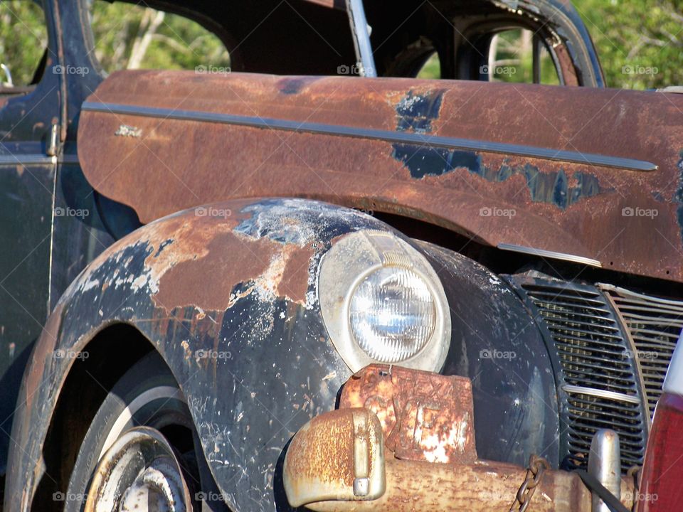 rusty old ford 40 coupe