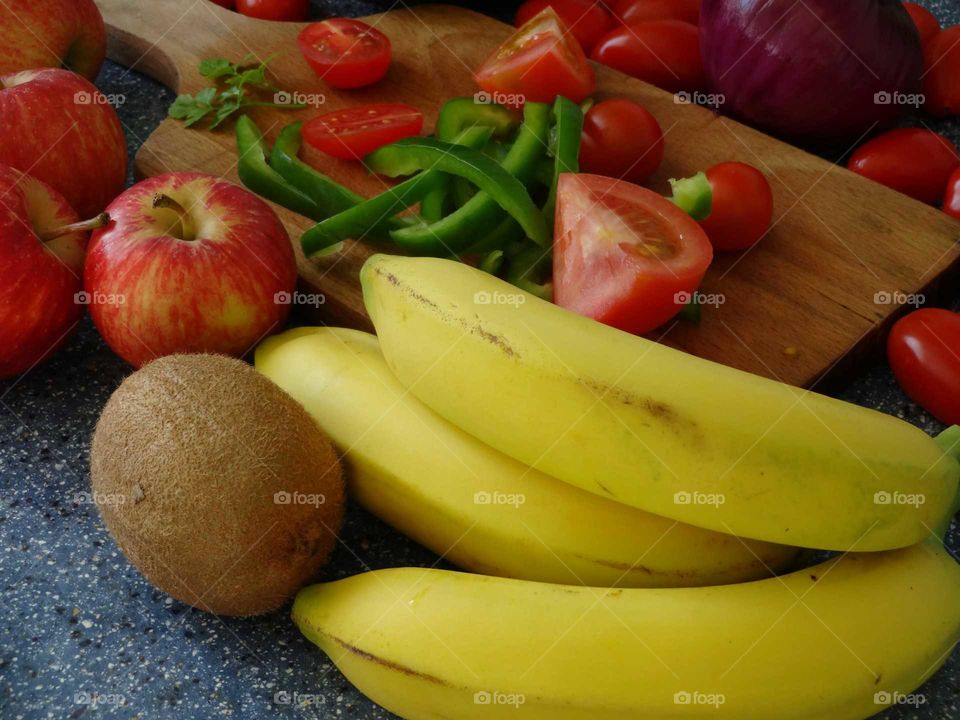 High angle view of foods