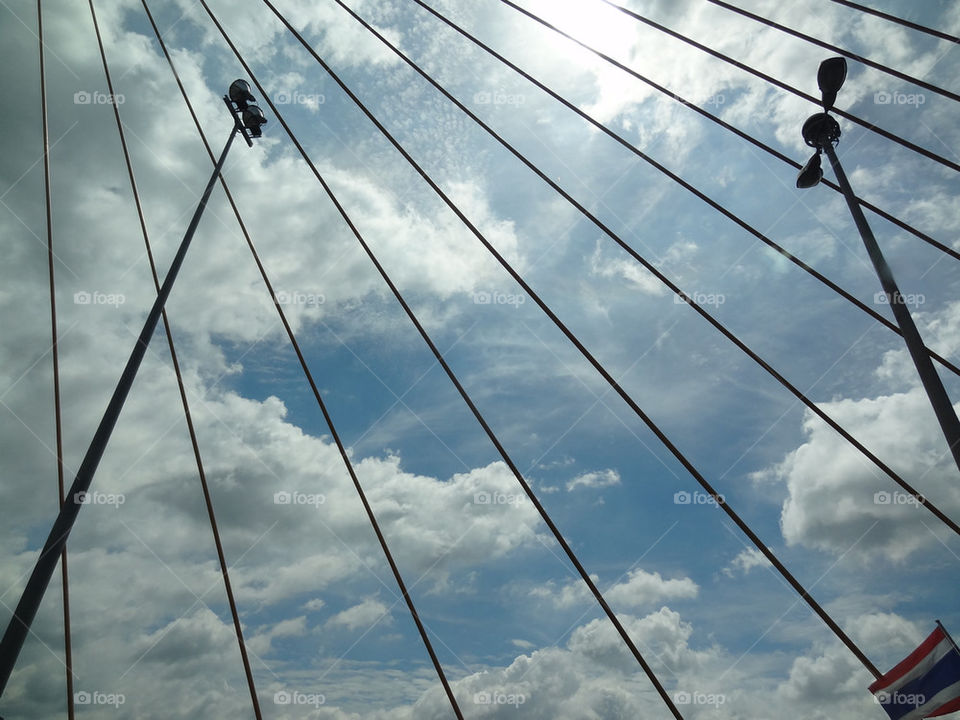 Slings line of a bridge