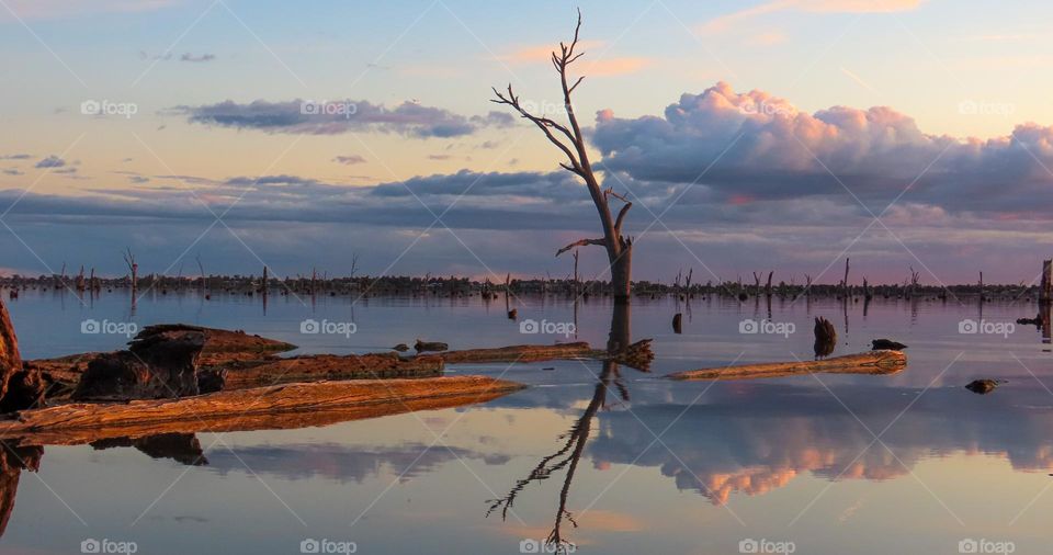 Sunset reflection