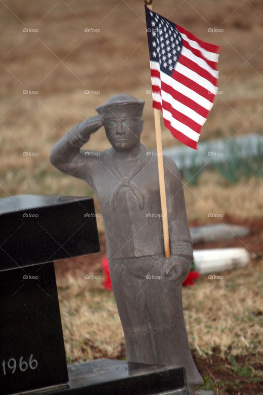 Patriotic headstone 