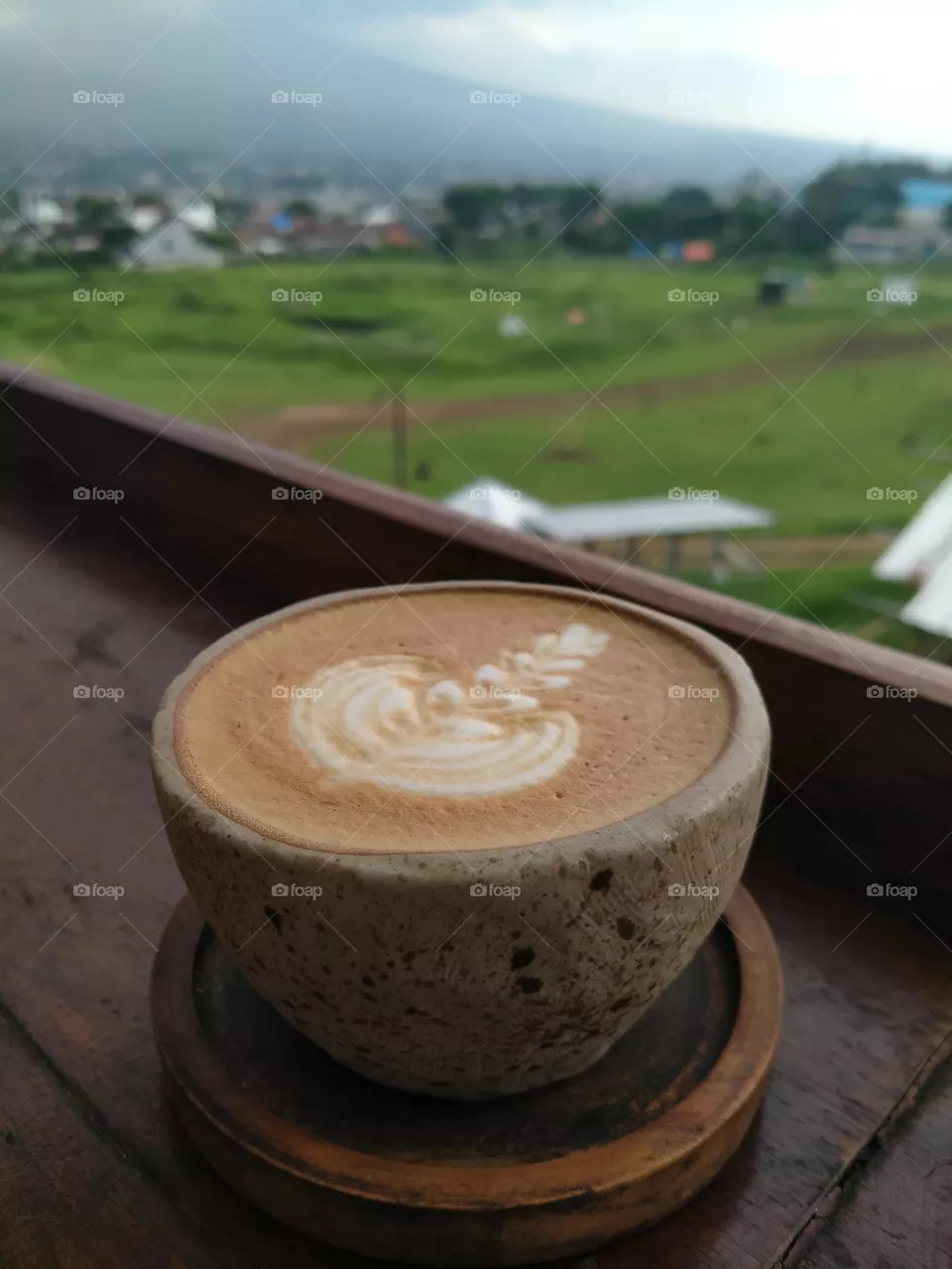 A cup of cappucino