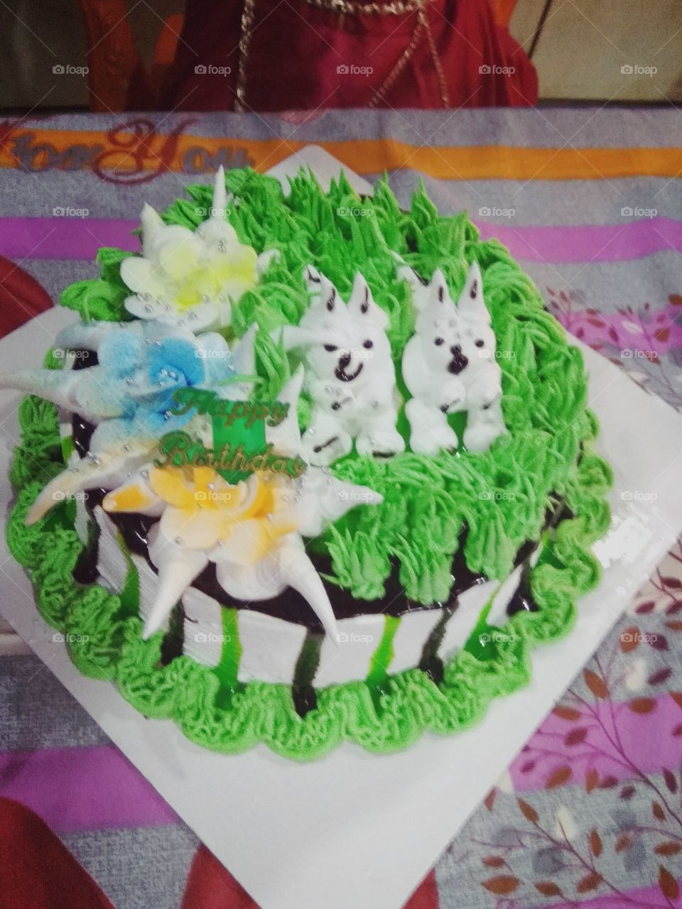 Green Color story.... birthday cake