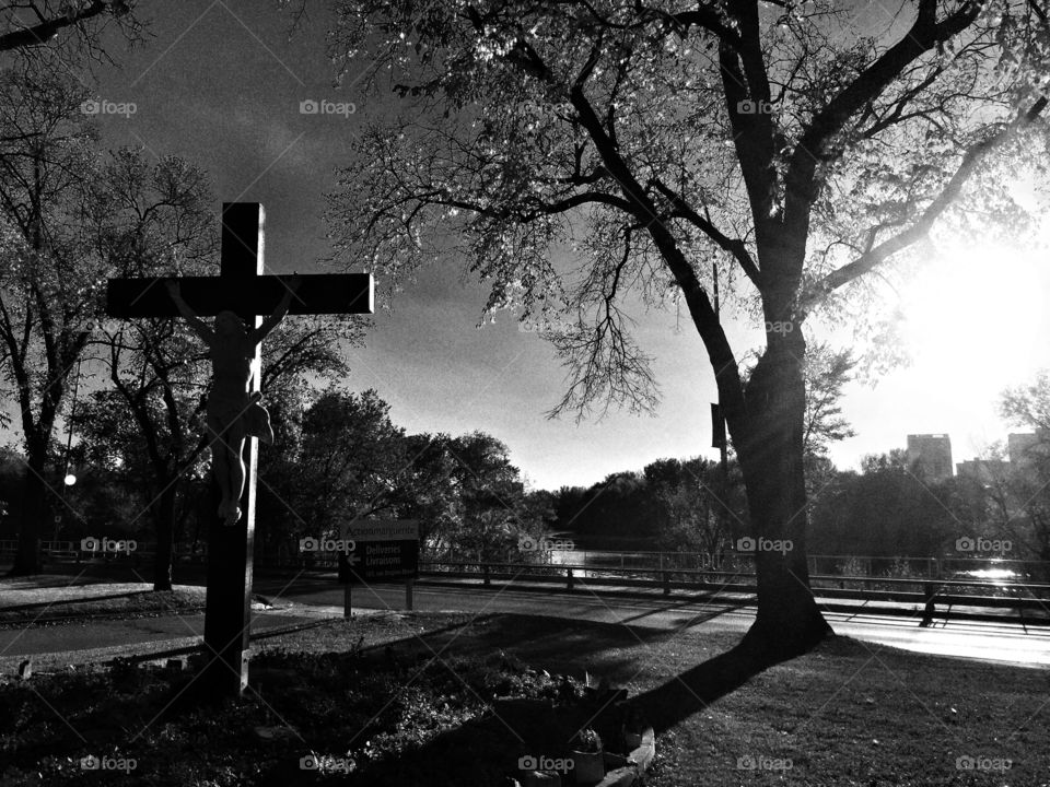 Religious, Jesus, black and white 