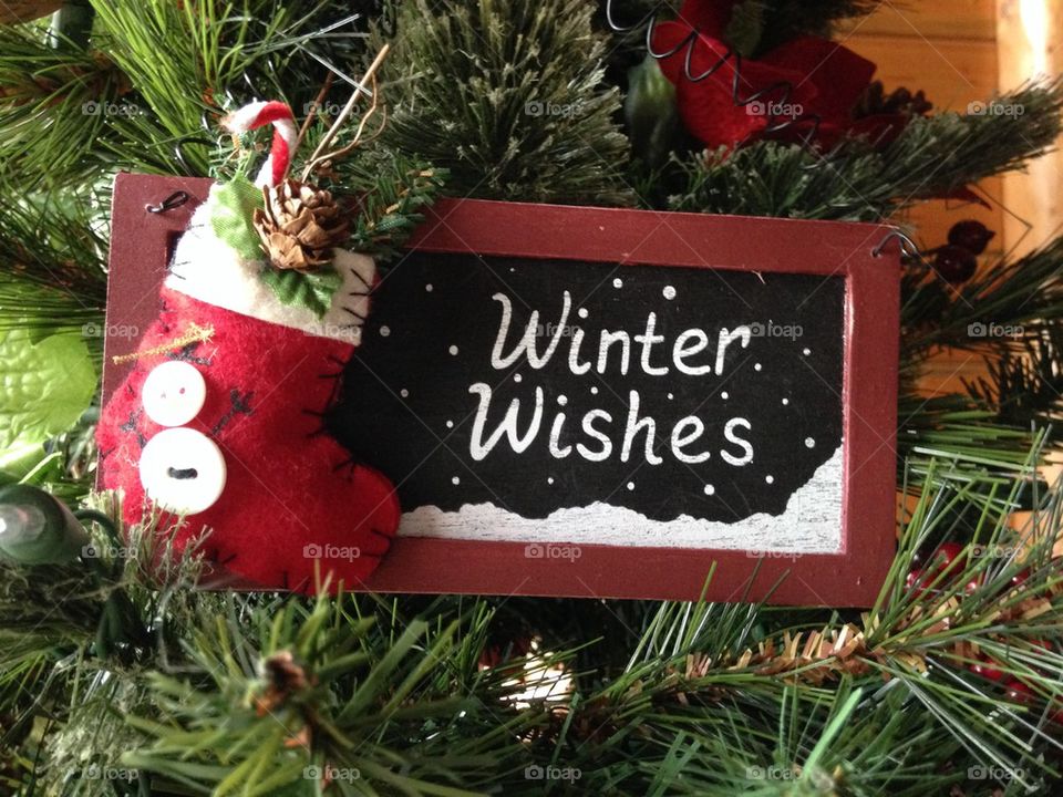Winter Wishes sign