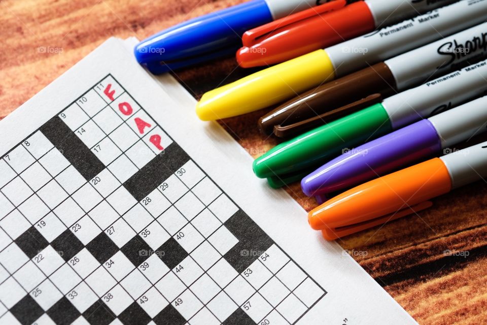 Crossword Puzzles, Foap Crossword, Sharpies And Crossword Puzzles, Colorful Crossword Puzzles 