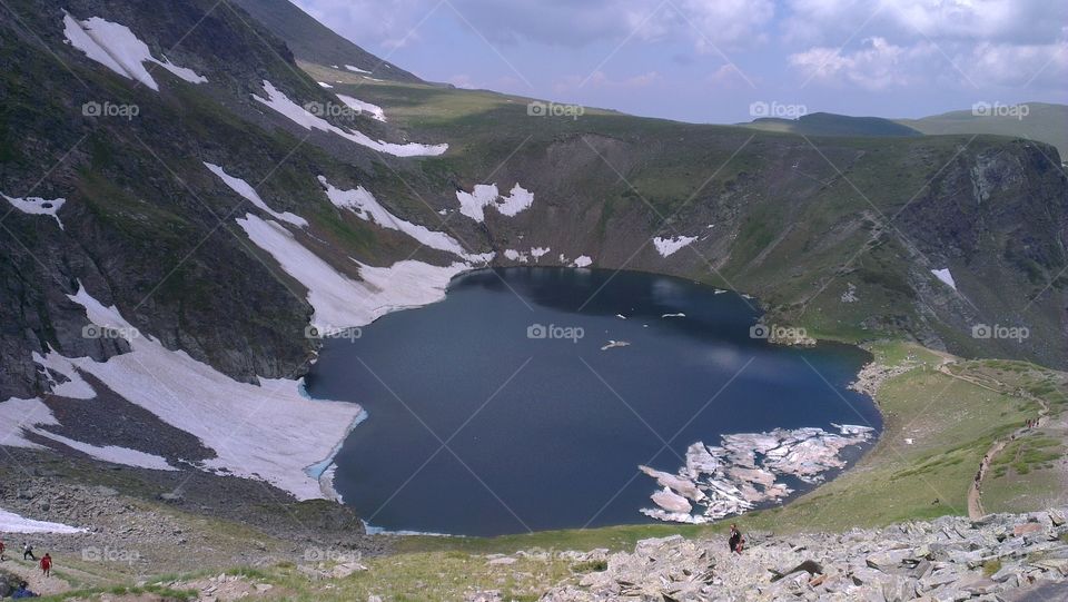 The eye is the deepest lake in the Rila Mountain -Bulgaria