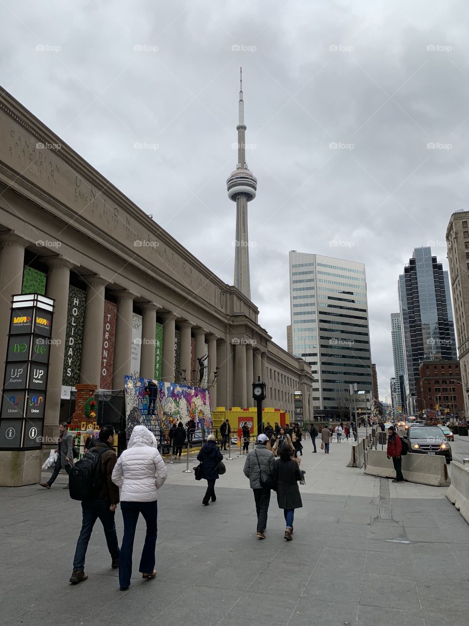 Union Station in Toronto on a rainy day