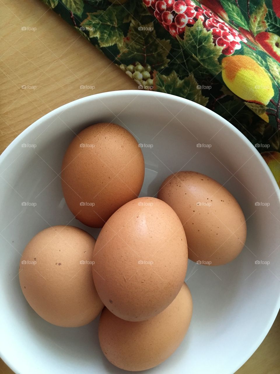 Close-up of farm fresh eggs