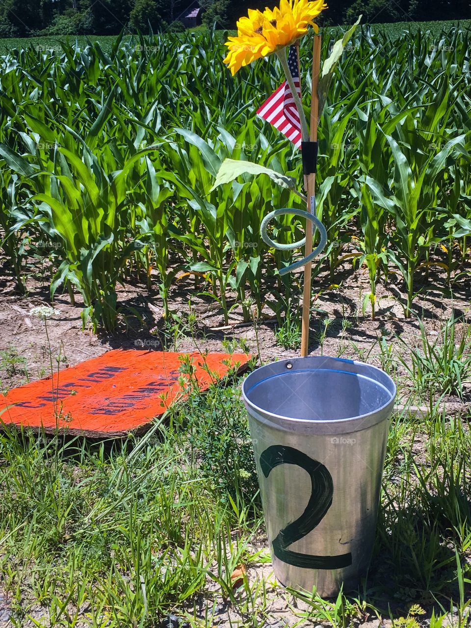 Mile marker 2, country style.  Road race in rural Vermont - they do things very simply.