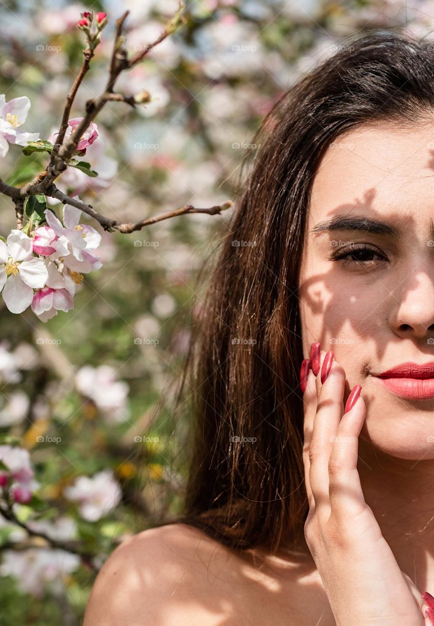 woman in spring