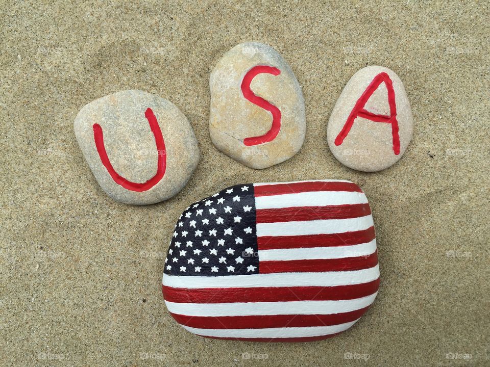 USA on stones 