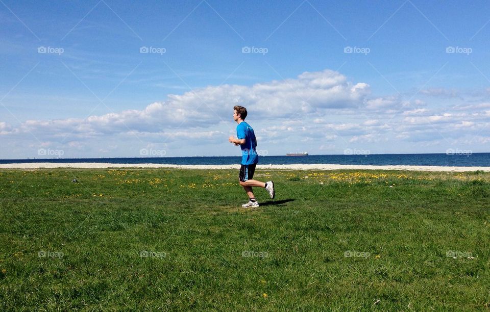 Jogging in Malmö, Sweden.