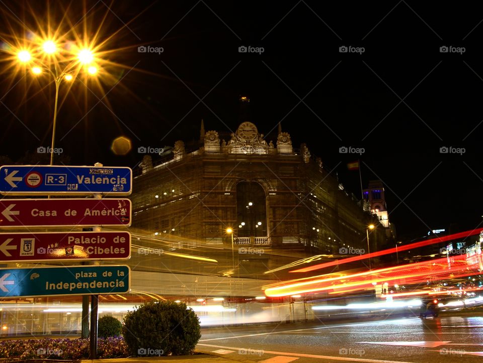 long exposure. Madrid.