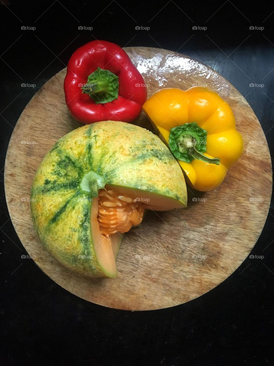 Muskmelon and bell pepper 