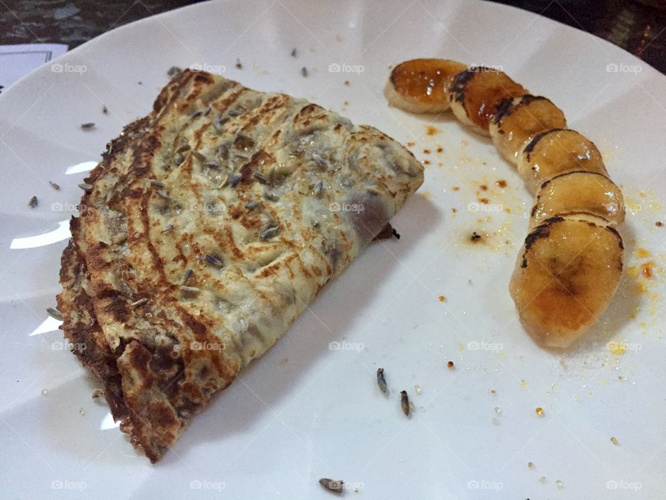 Banana and Nutella crepe 