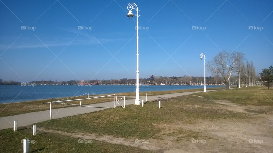 Palic lake. Photograph taken on a nice sunny day