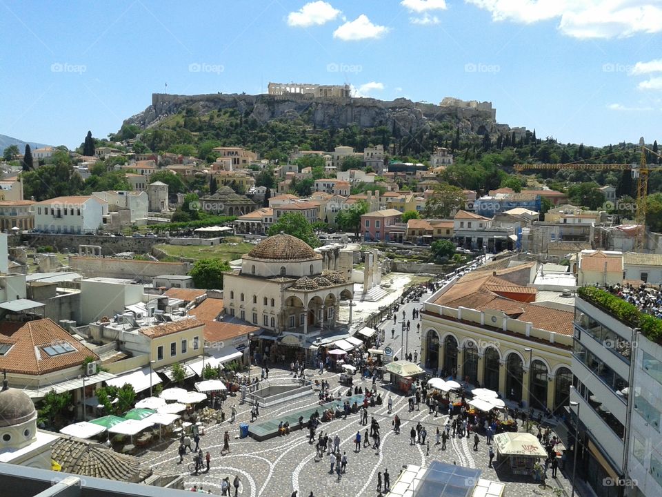 A beautiful sunny day in Athens! #downtown #Monastiraki #Acropolis