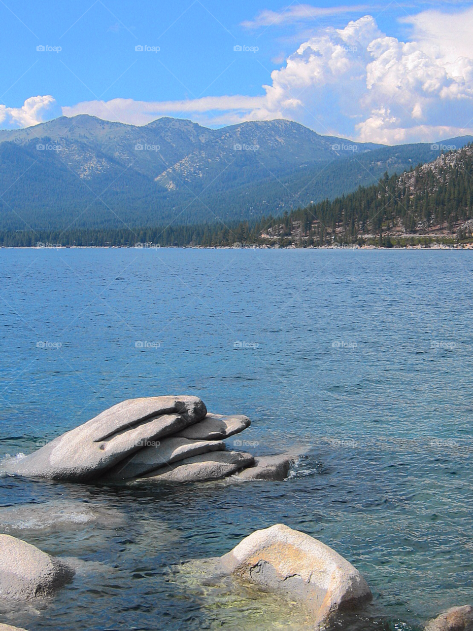 lake tahoe california sky blue clouds by stevehardley7