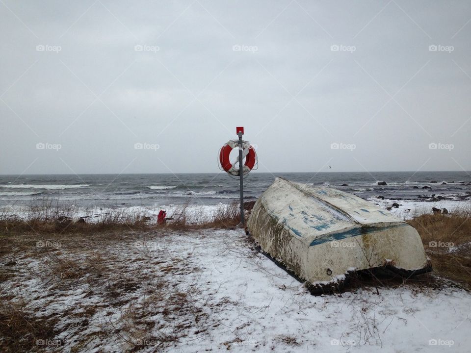 Winter beach