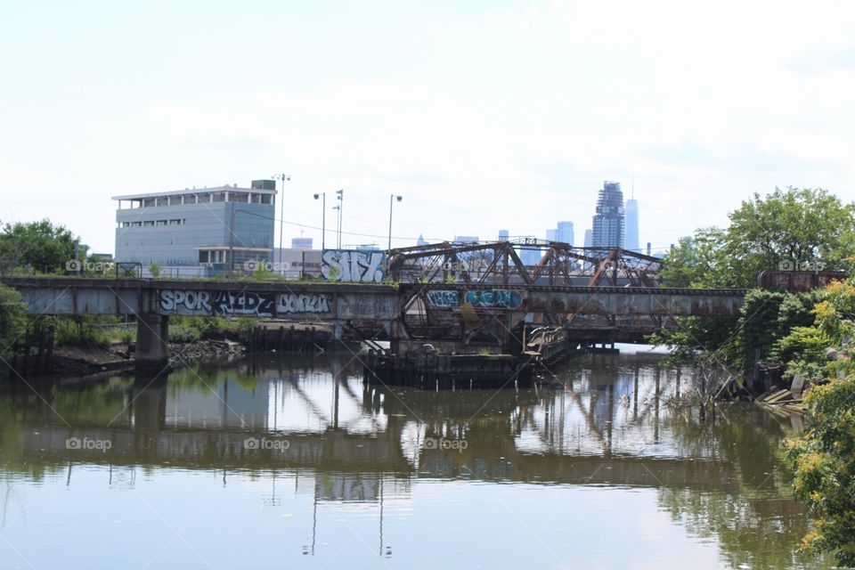 Water, River, Bridge, No Person, Reflection