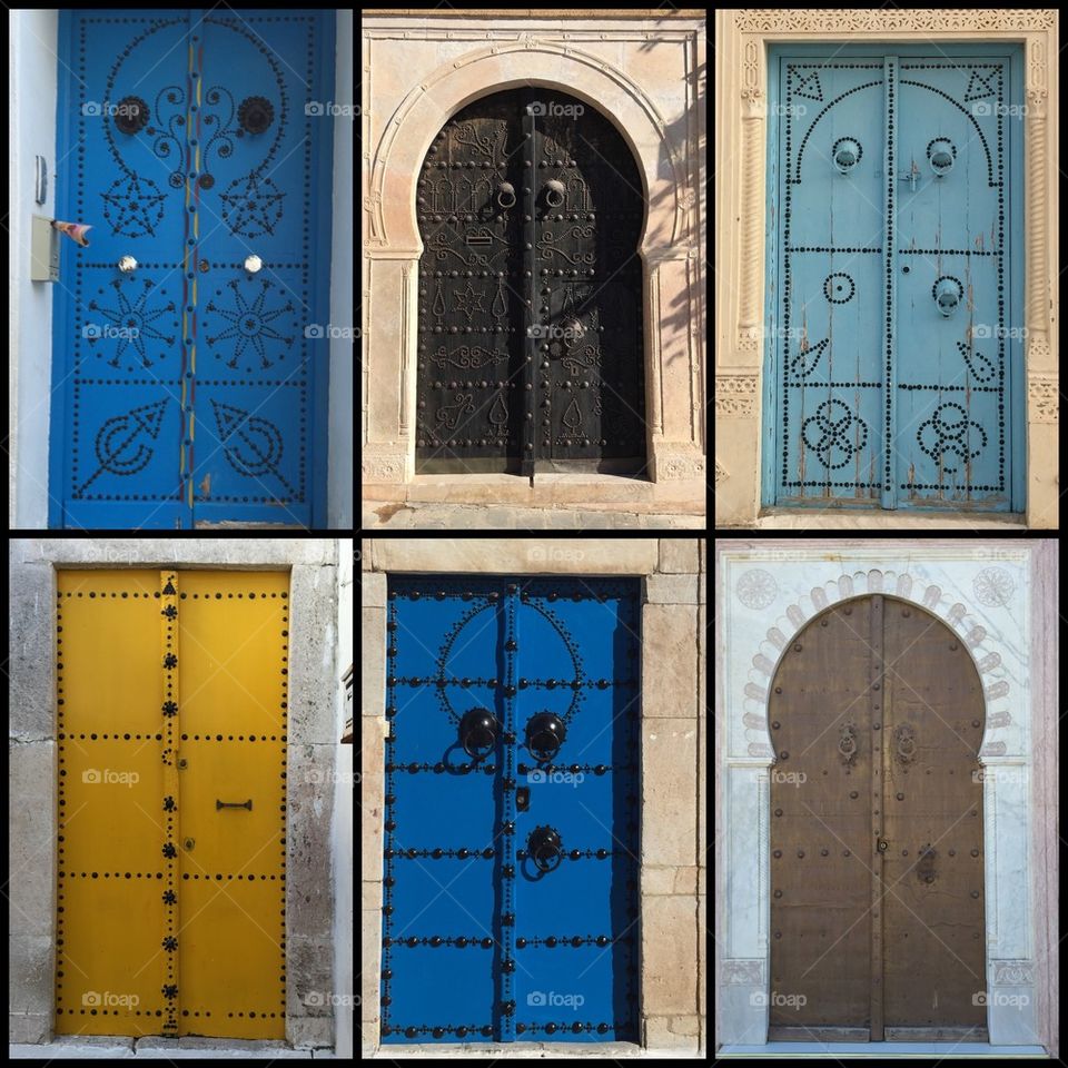 Beautiful set of Tunisian decorative doors 