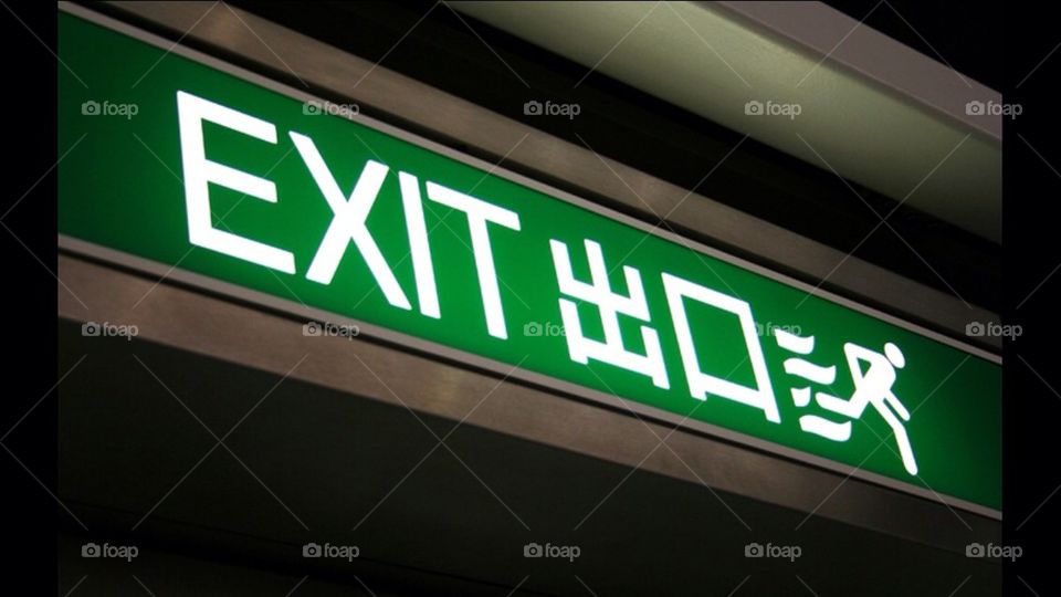 Exit sign