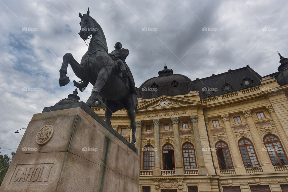 King Carol I equestrian monument, Bucharest, Romania