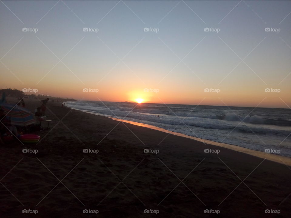 Sunset, Beach, Sea, Dawn, Landscape