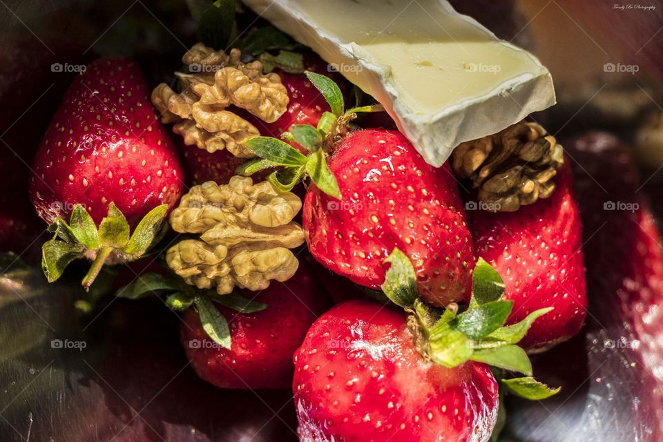 Strawberries and cheese