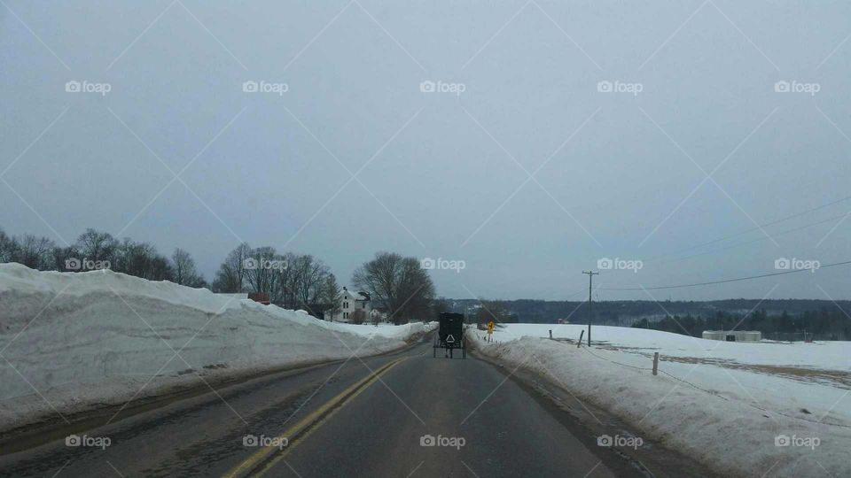 Winter in Amish Country.. Just a normal day on the back roads.
