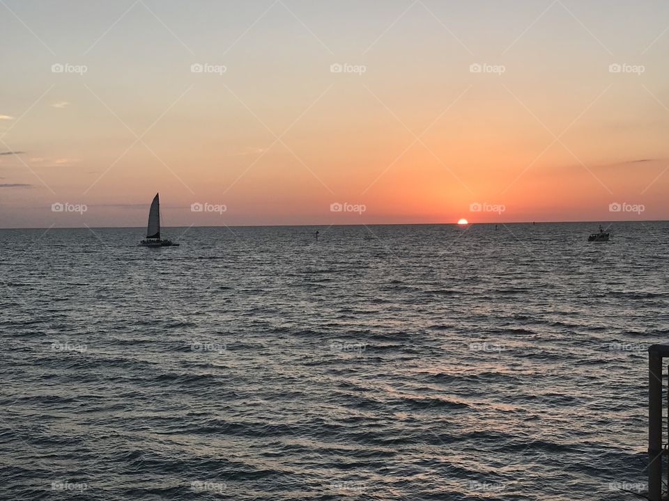 Sailboat sunset
