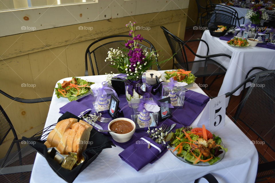 purple dining