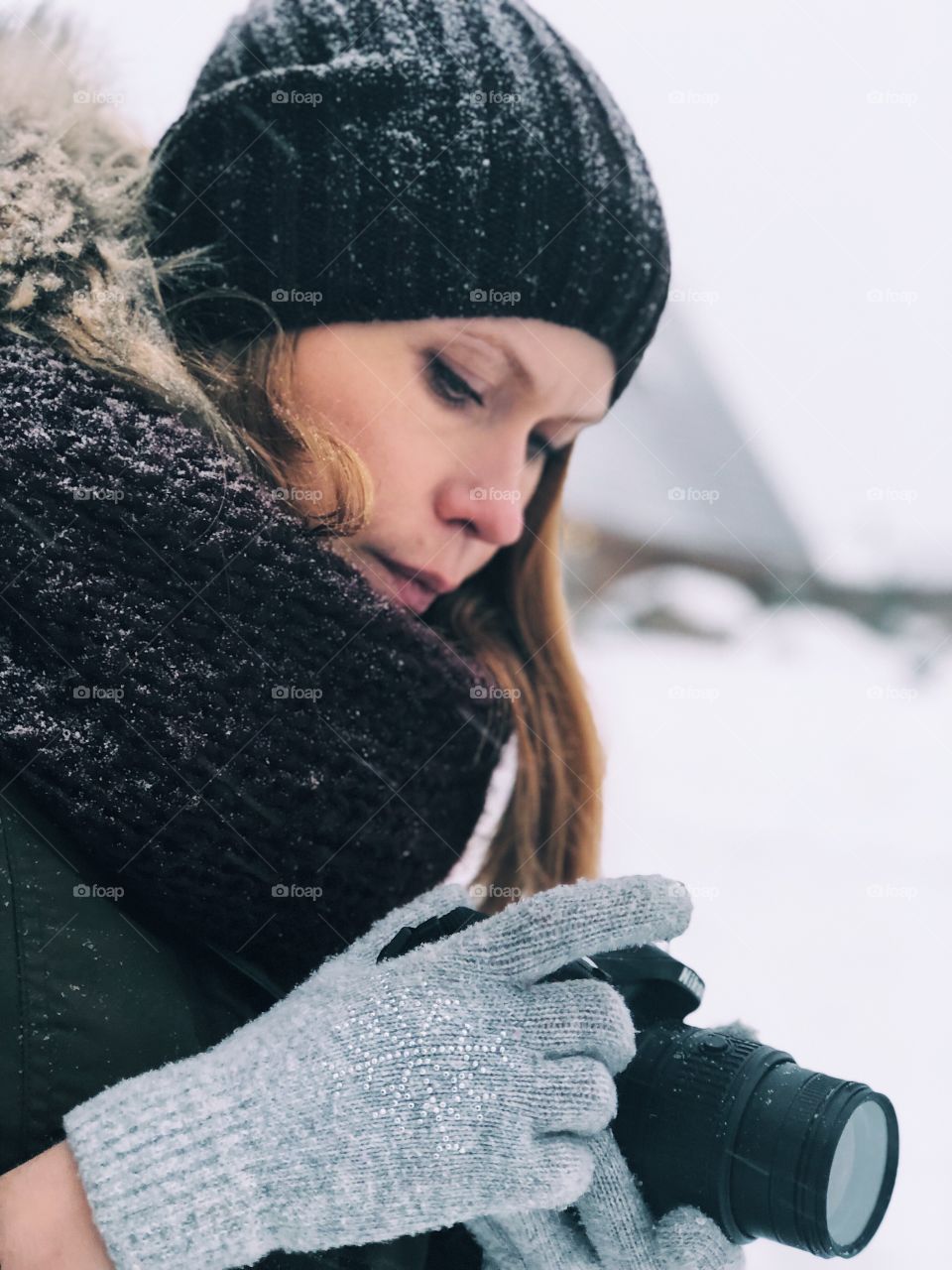 Winter girl portrait