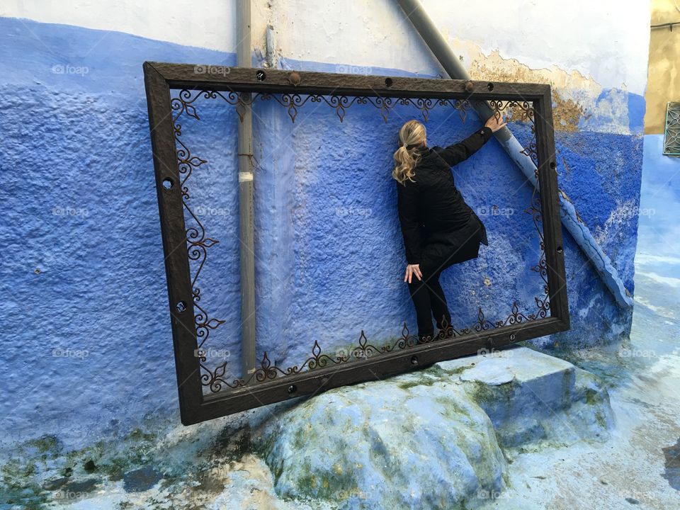 Framed in chefchouen 