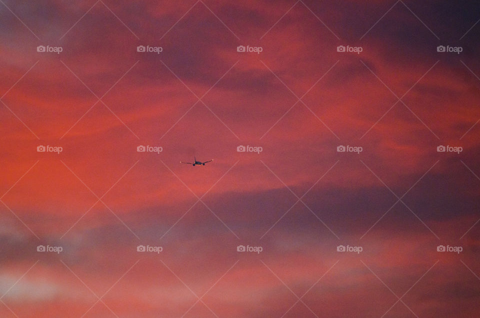sunset plane