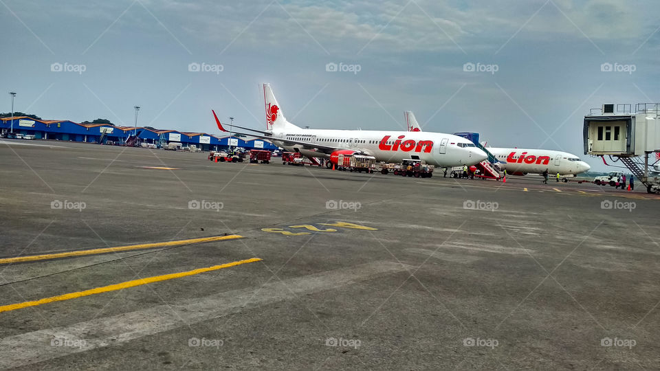 Two Twin Planes in Soekarno-Hatta International Airport