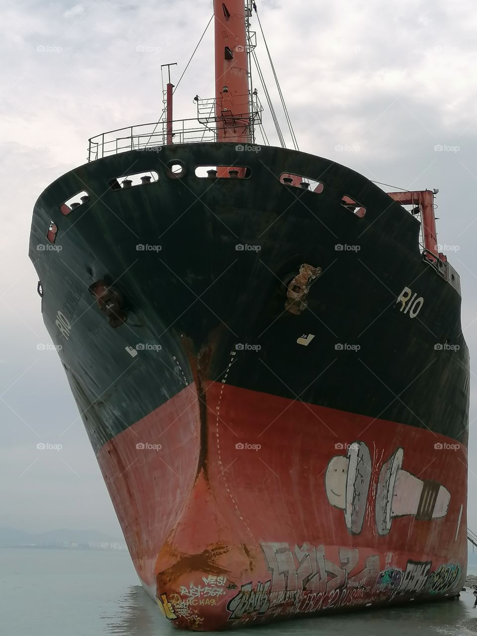 Dry cargo ship "Rio" is a sea vessel that ran aground in December 2018 off the coast of the village of Kabardinka in the Krasnodar Territory of Russia. Nowadays it is one of the attractions and a place of pilgrimage for Russian tourists.