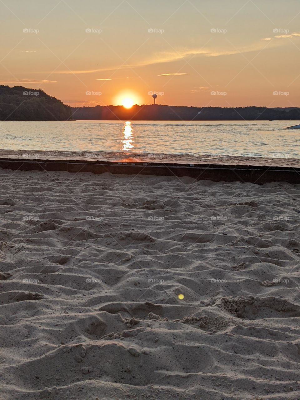 sunset on the beach